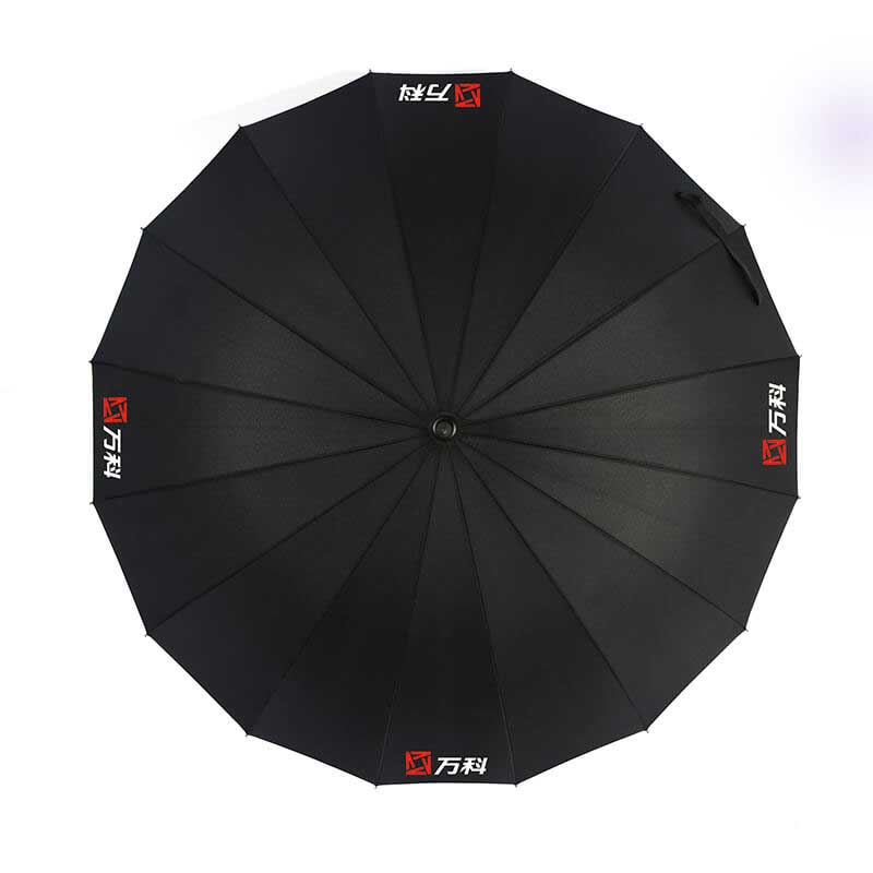 16骨23寸碰擊布直桿廣告傘絲印定制  第2張